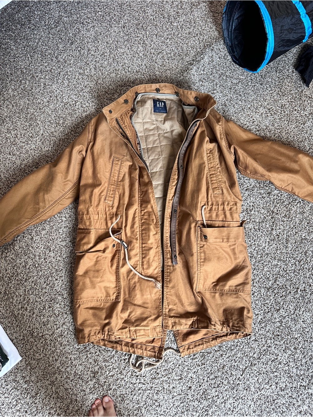 GAP Brown Cotton Utility Field Parka Jacket